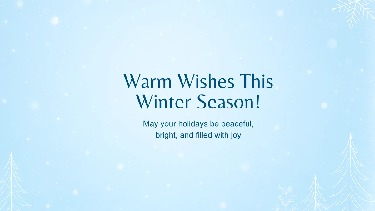 Free Blue Christmas Presentation Template to Edit Online