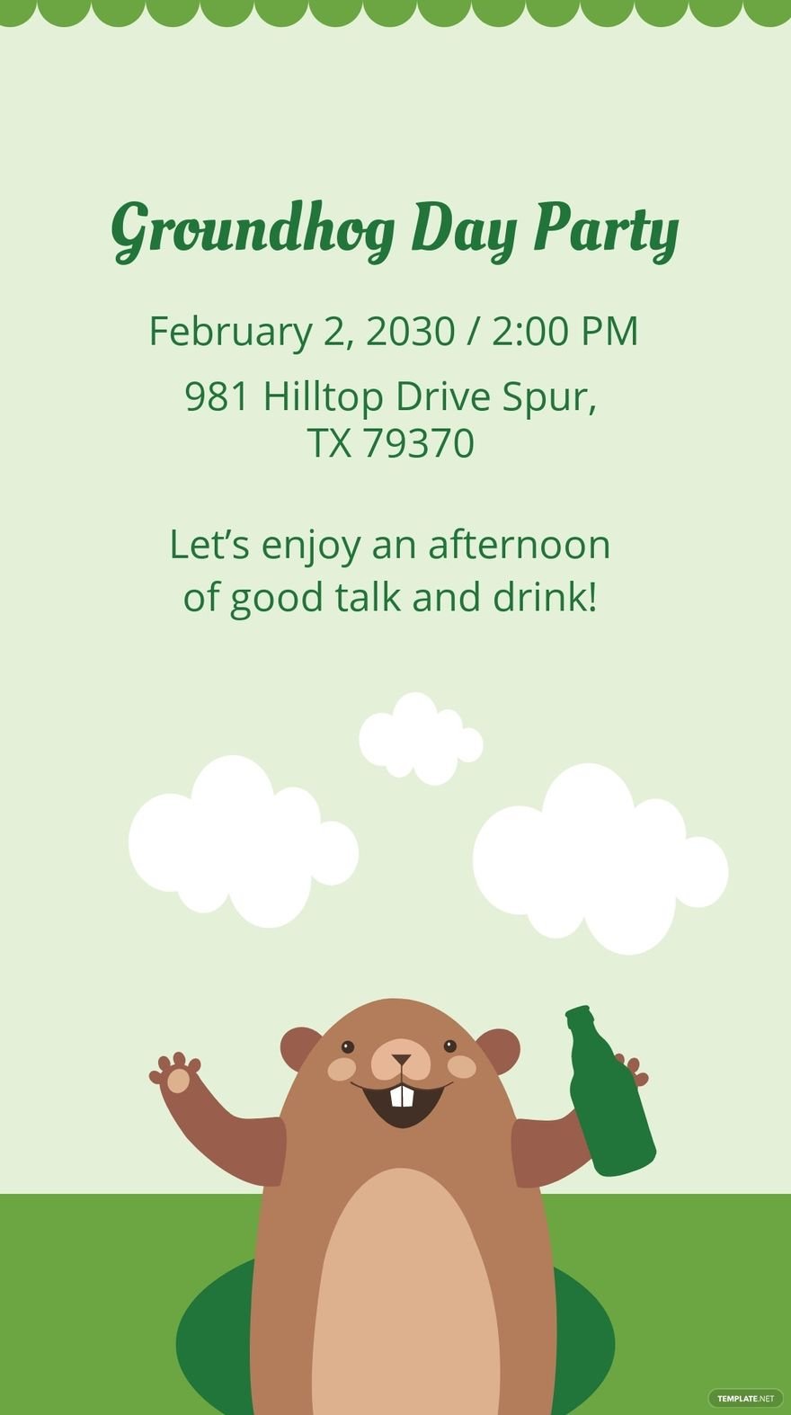 Free Groundhog Day Party Instagram Story Template