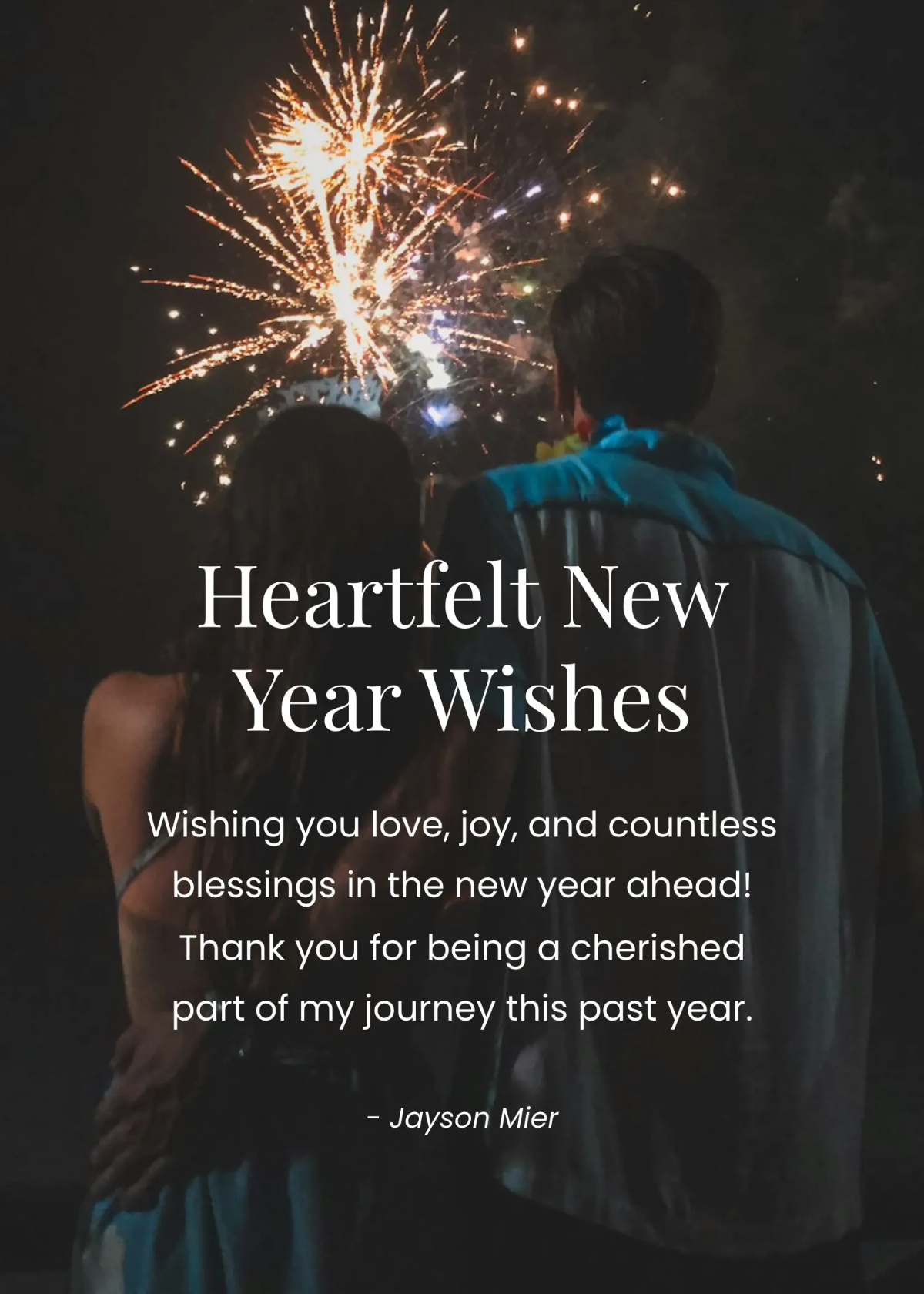 Free Love New Year Wishes Template to Edit Online