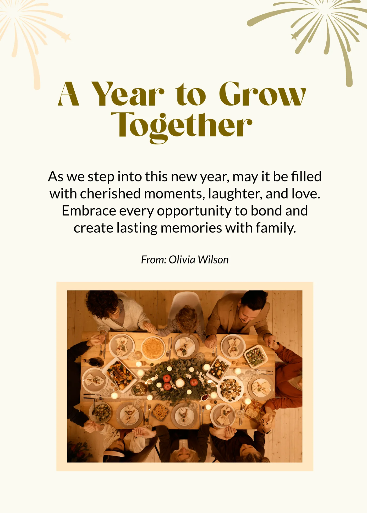 Free Family New Year Wishes Template to Edit Online