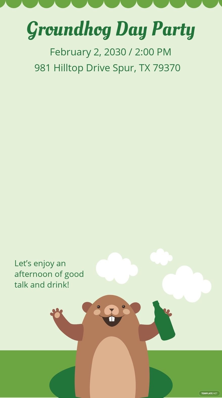 Free Groundhog Day Party Snapchat Geofilter Template