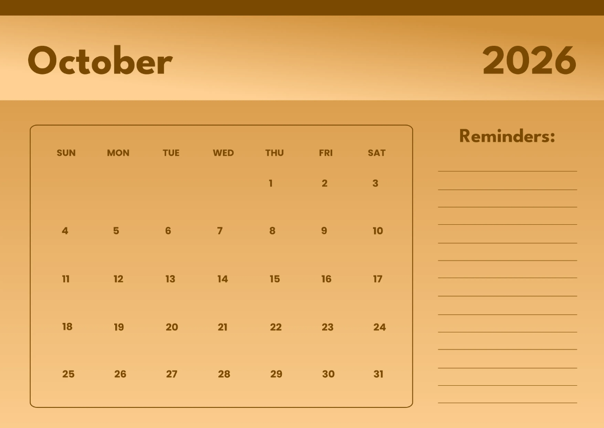 Free Rustic October 2026 Calendar Template to Edit Online Free Rustic October 2026 Calendar Template to Edit Online