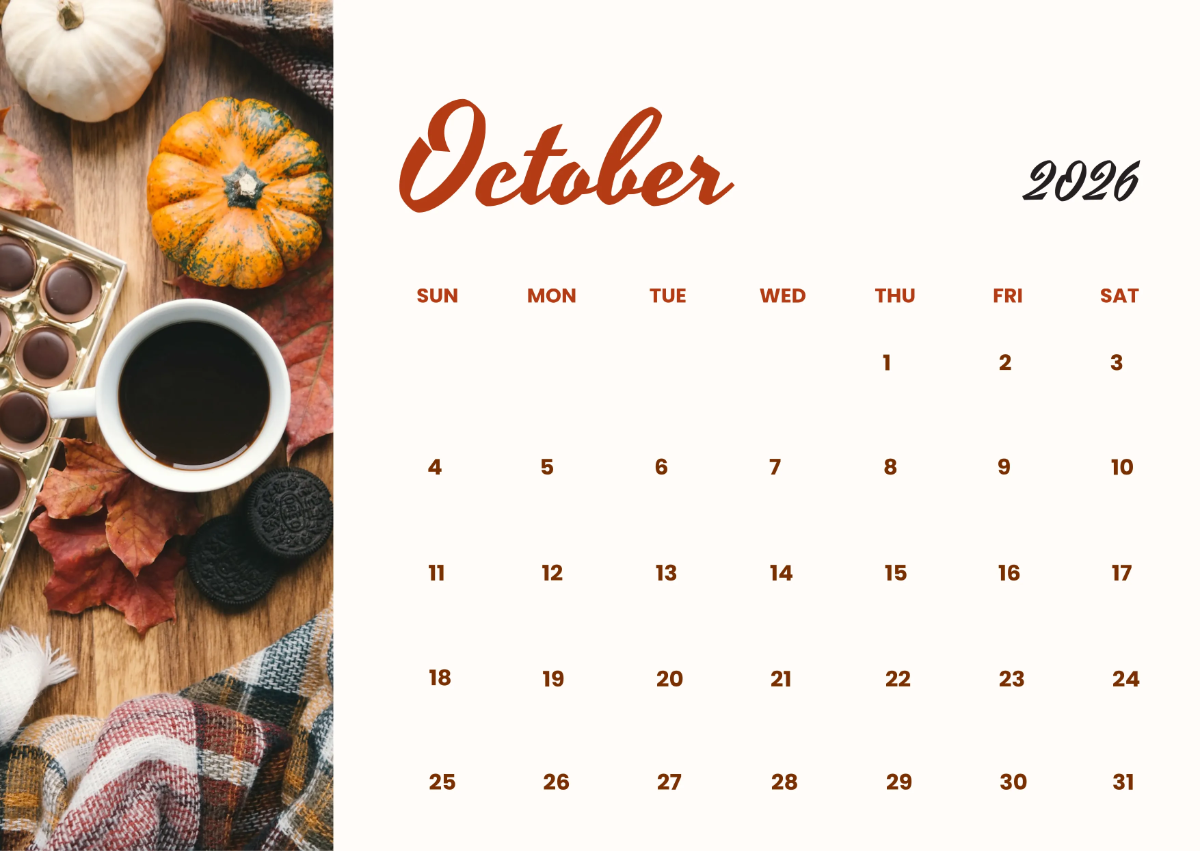 Free Creative October 2026 Calendar Template to Edit Online Free Creative October 2026 Calendar Template to Edit Online