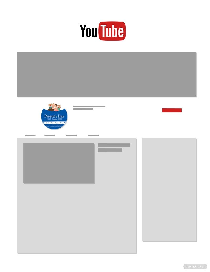 Parent's Day YouTube Profile Photo Template