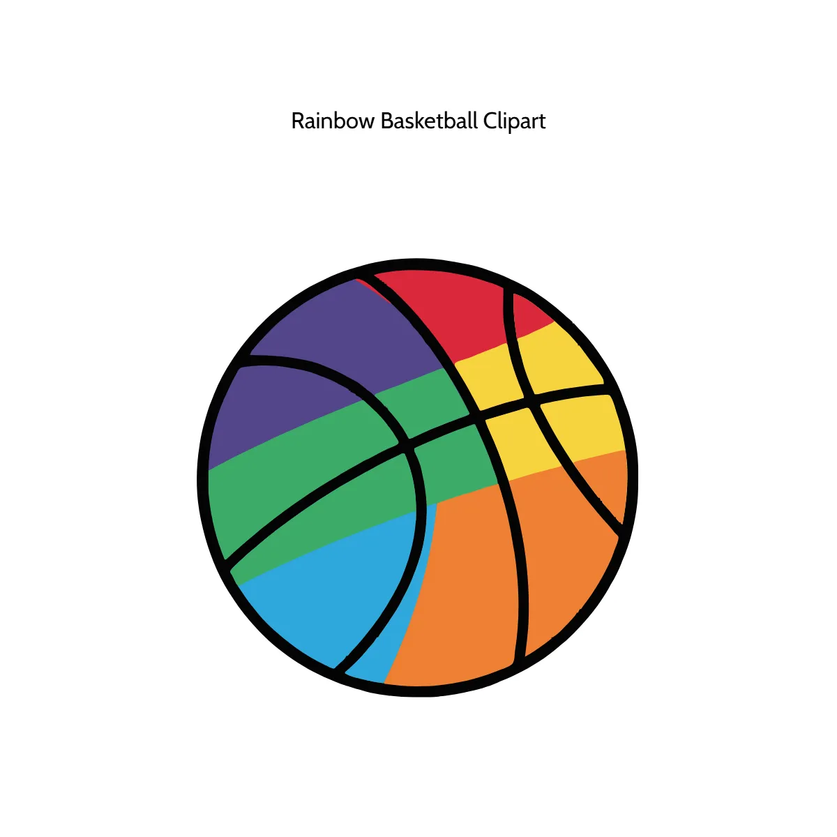 Free Rainbow Basketball Clipart Template to Edit Online Free Rainbow Basketball Clipart Template to Edit Online
