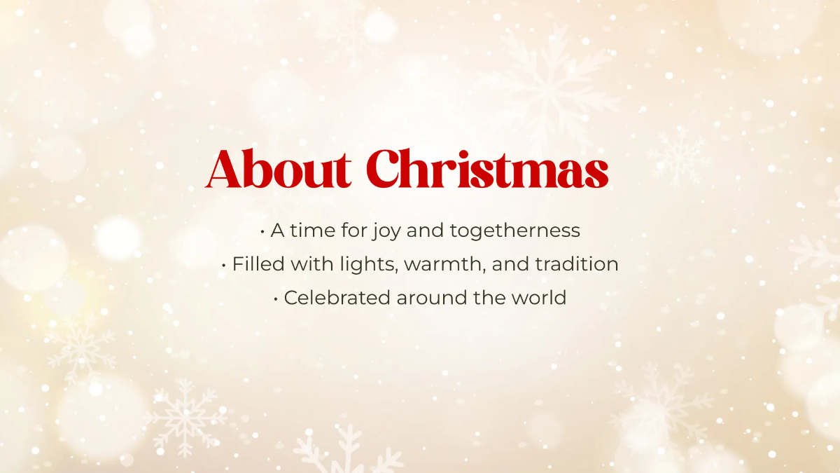 Free Christmas Greeting Presentation Template to Edit Online