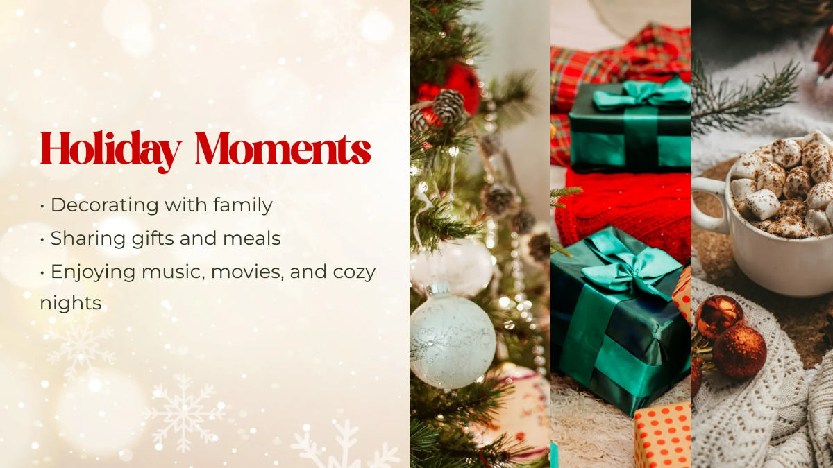 Free Christmas Greeting Presentation Template to Edit Online