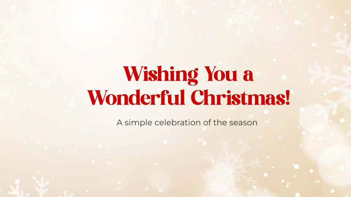 Free Christmas Greeting Presentation Template to Edit Online