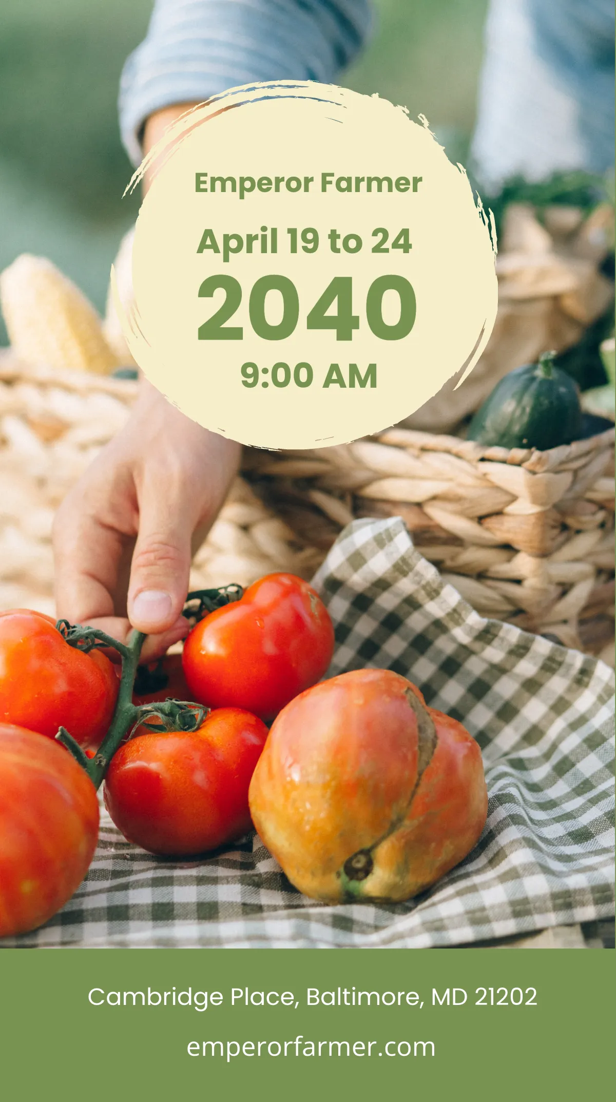 Free Farmers Market Instagram Story Template to Edit Online