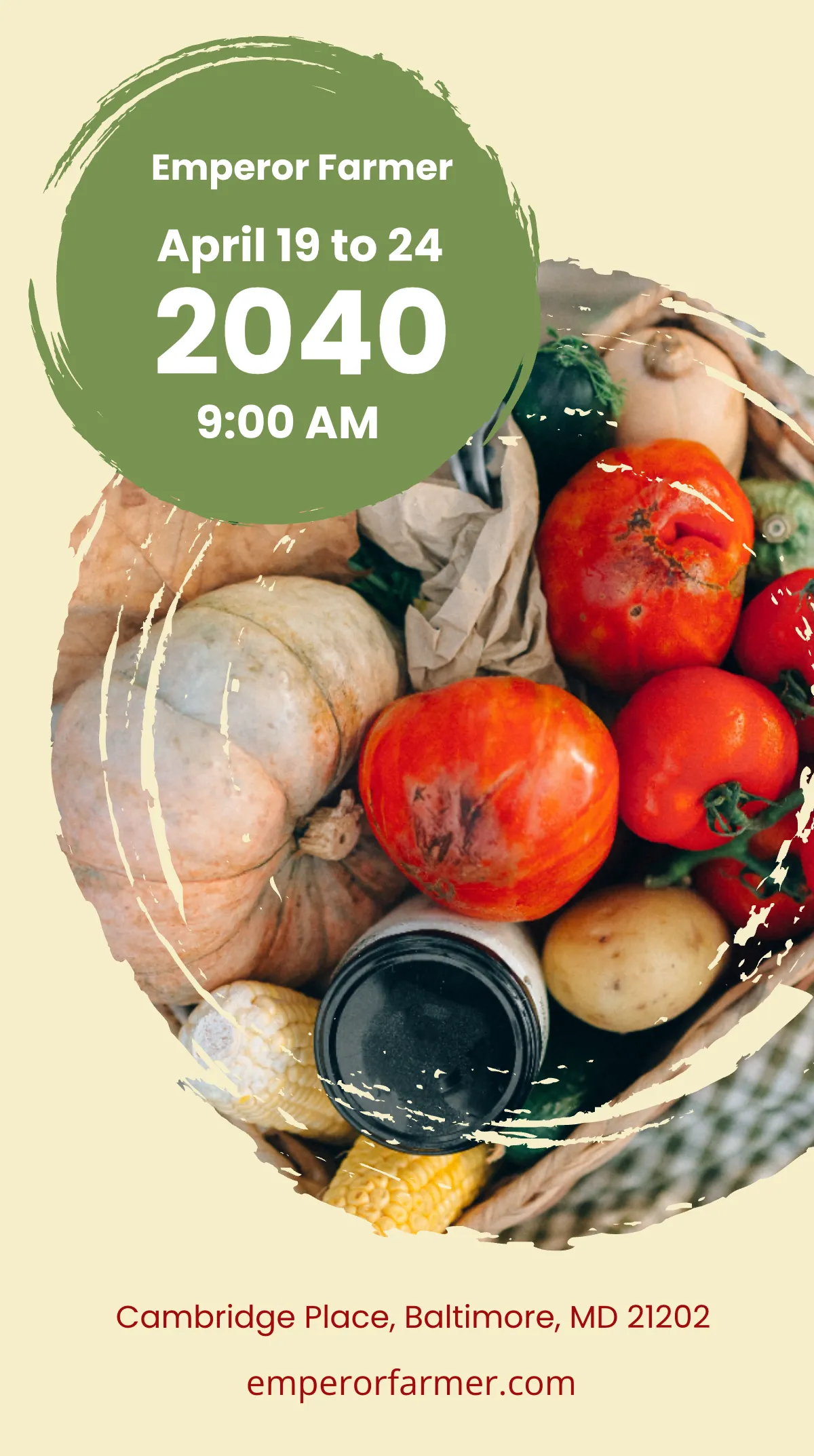 Free Farmers Market Instagram Story Template to Edit Online