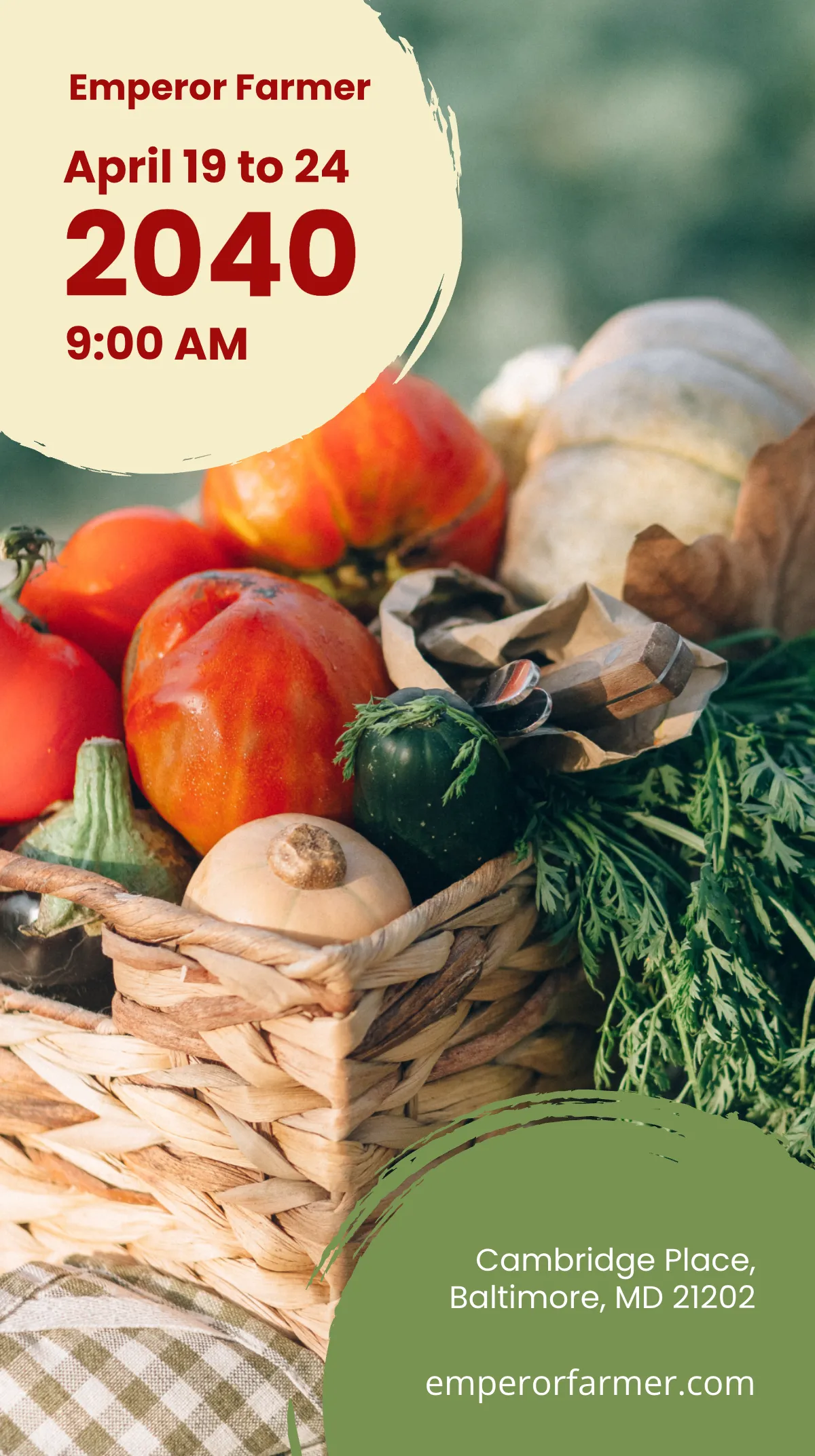 Free Farmers Market Instagram Story Template to Edit Online