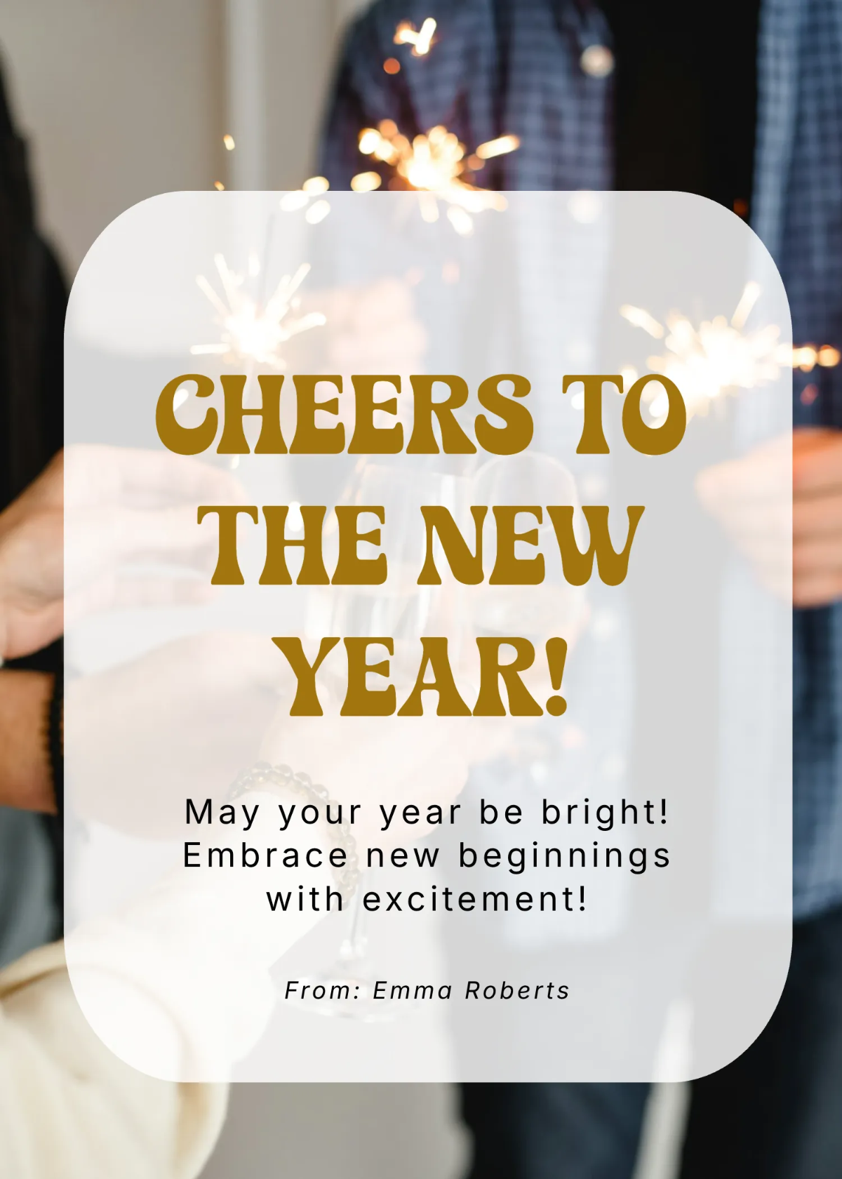 Free Greeting New Year Wishes Template to Edit Online