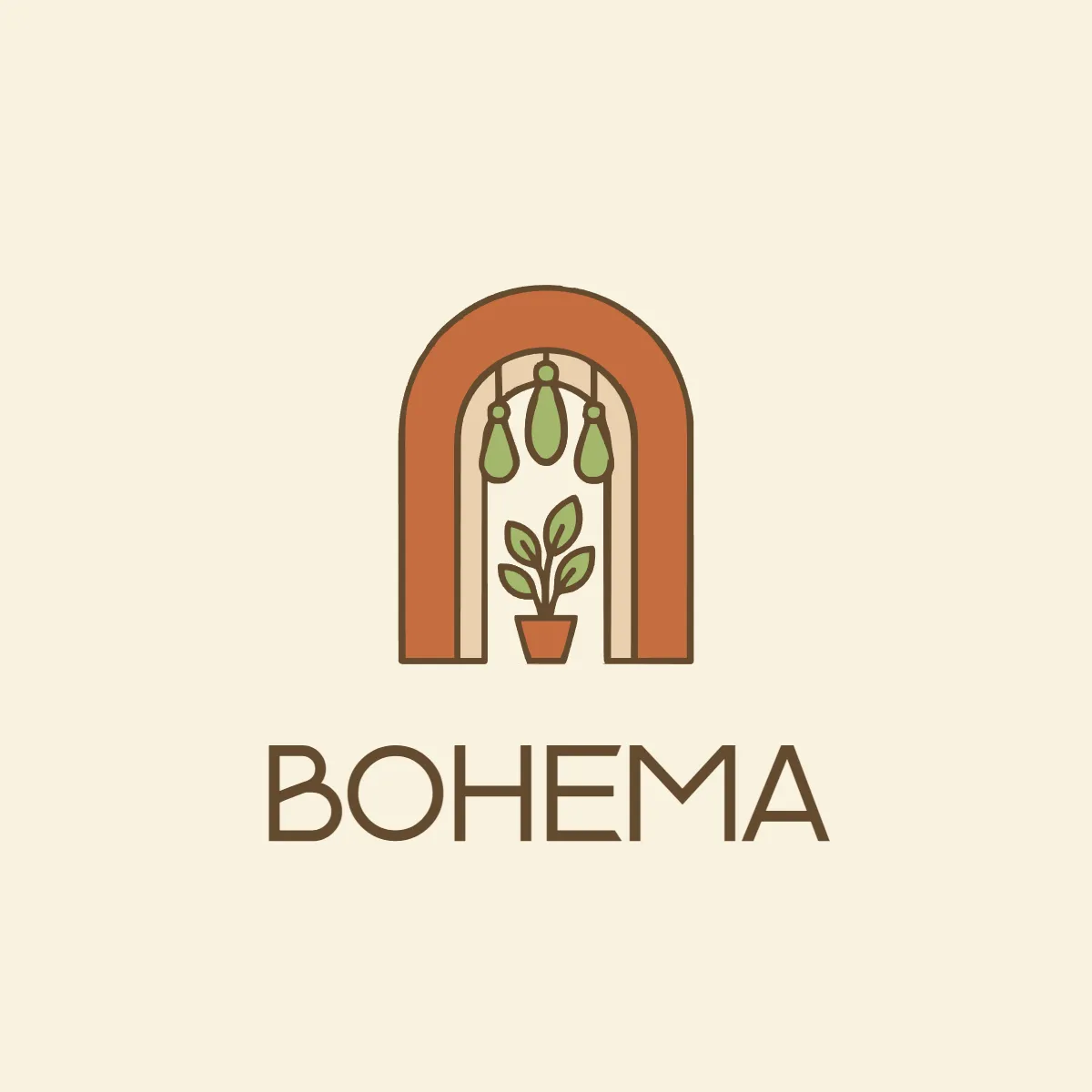 Free Boho Interior Design Logo to Edit Online