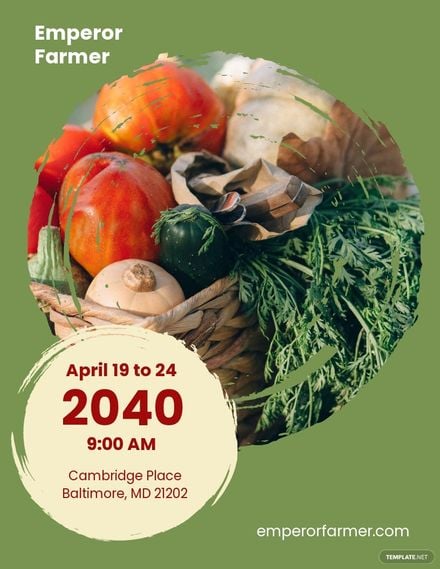 Farmers Market Flyer Template in Word, Google Docs, Apple Pages, Publisher