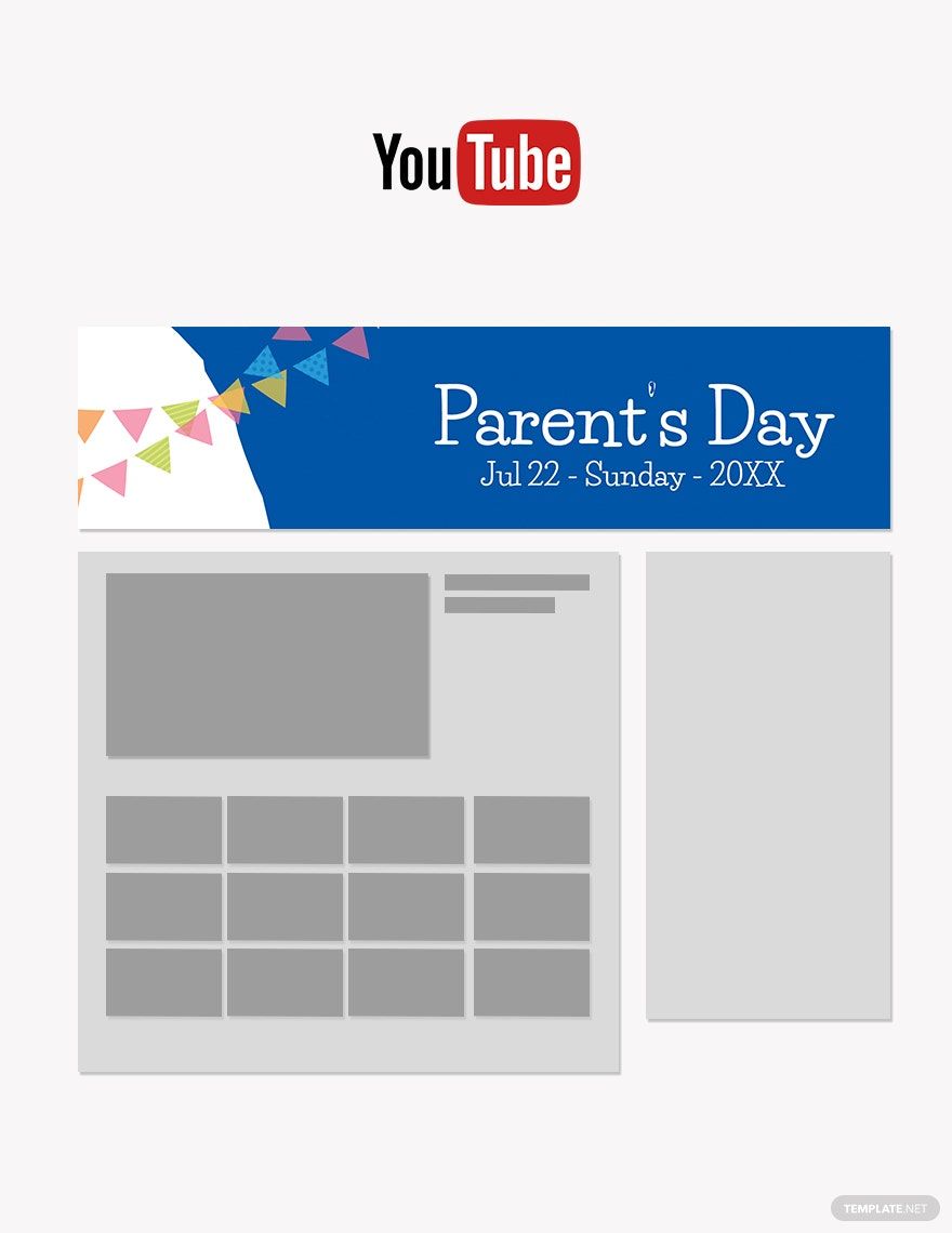 Parent's Day YouTube Video Thumbnail Template
