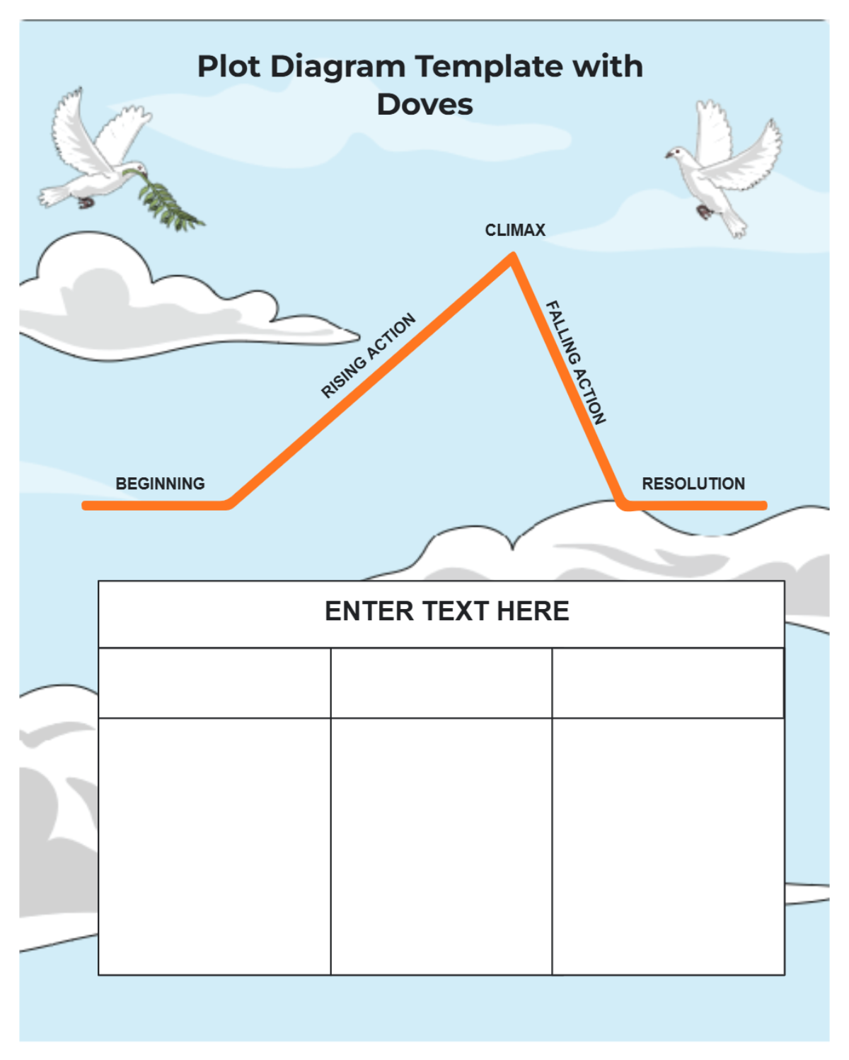 Free Plot Diagram Template with Doves to Edit Online Free Plot Diagram Template with Doves to Edit Online