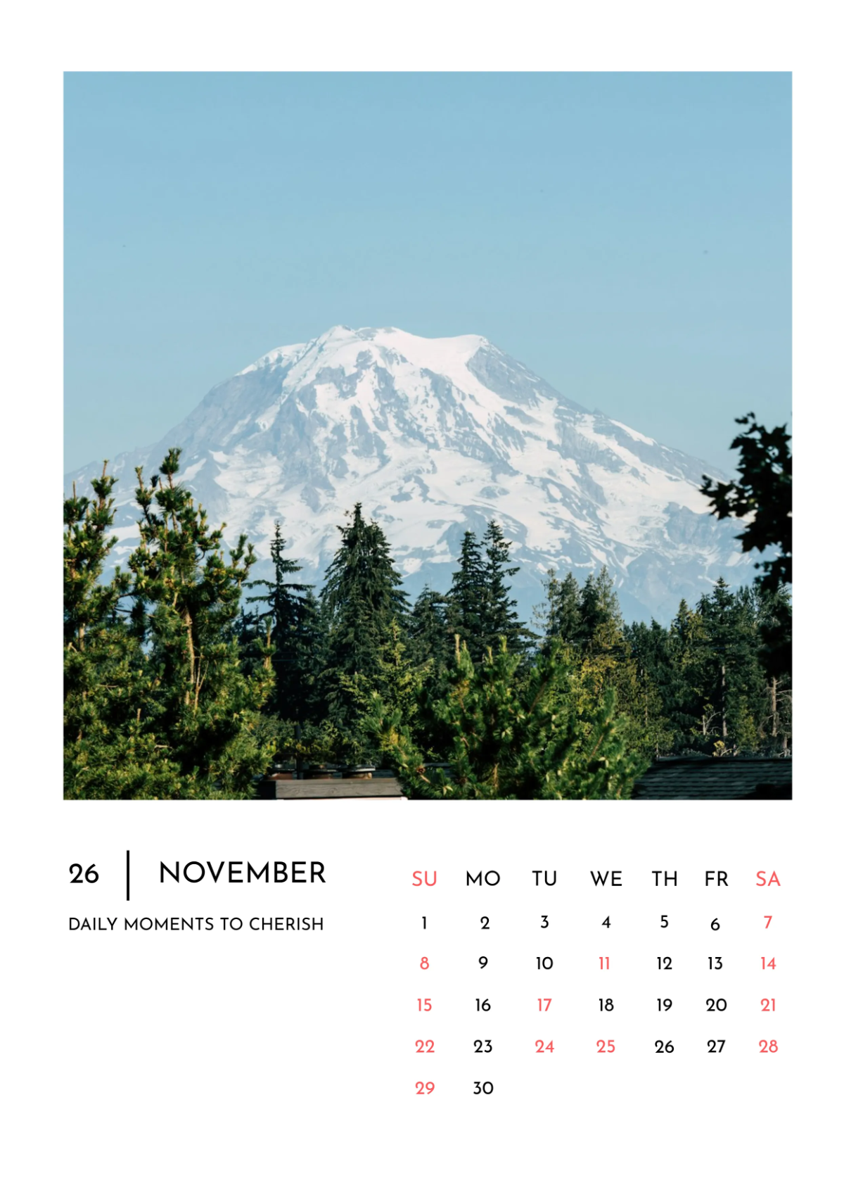 Free Minimalist November 2026 Calendar Template to Edit Online Free Minimalist November 2026 Calendar Template to Edit Online