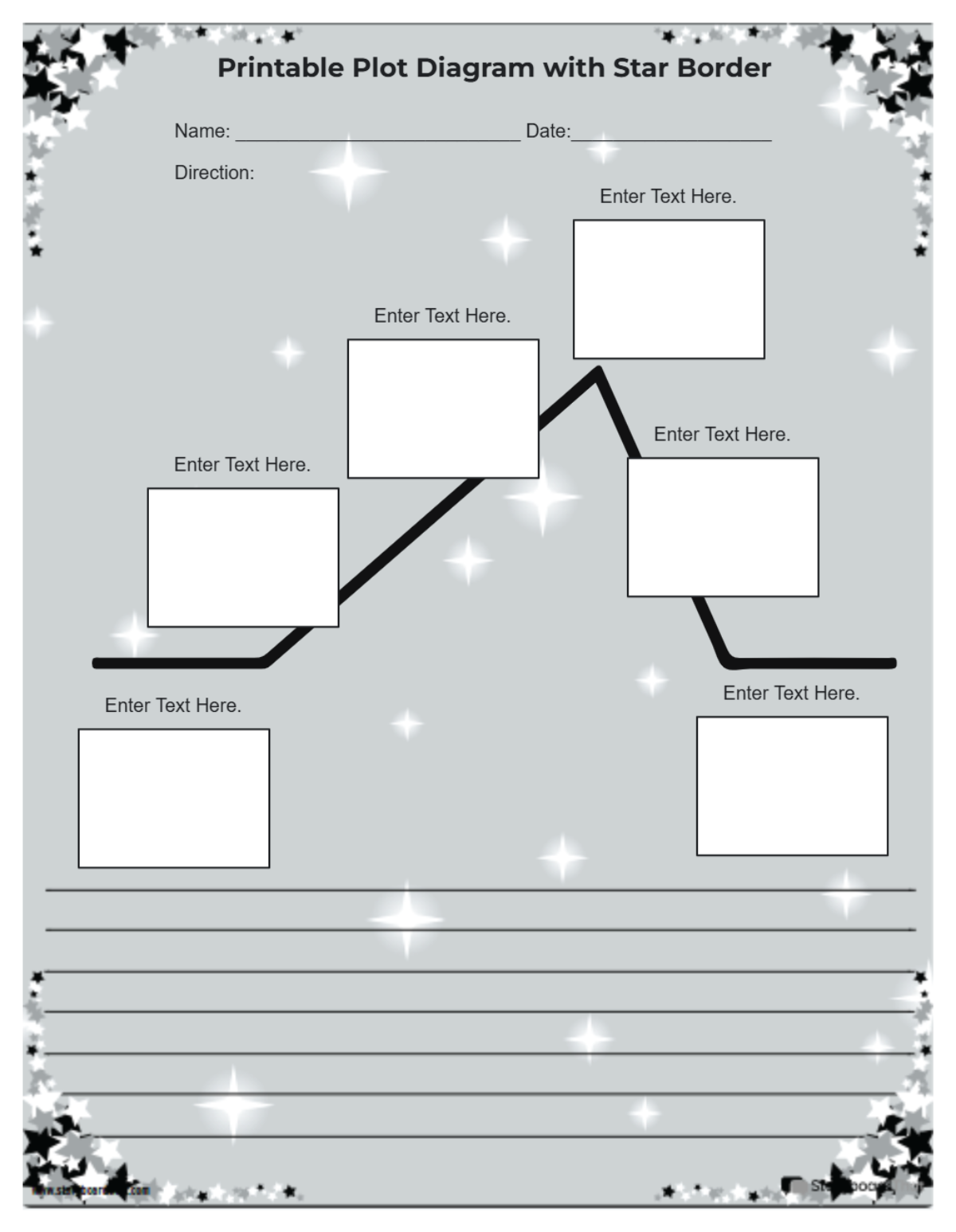Free Printable Plot Diagram with Star Border to Edit Online Free Printable Plot Diagram with Star Border to Edit Online