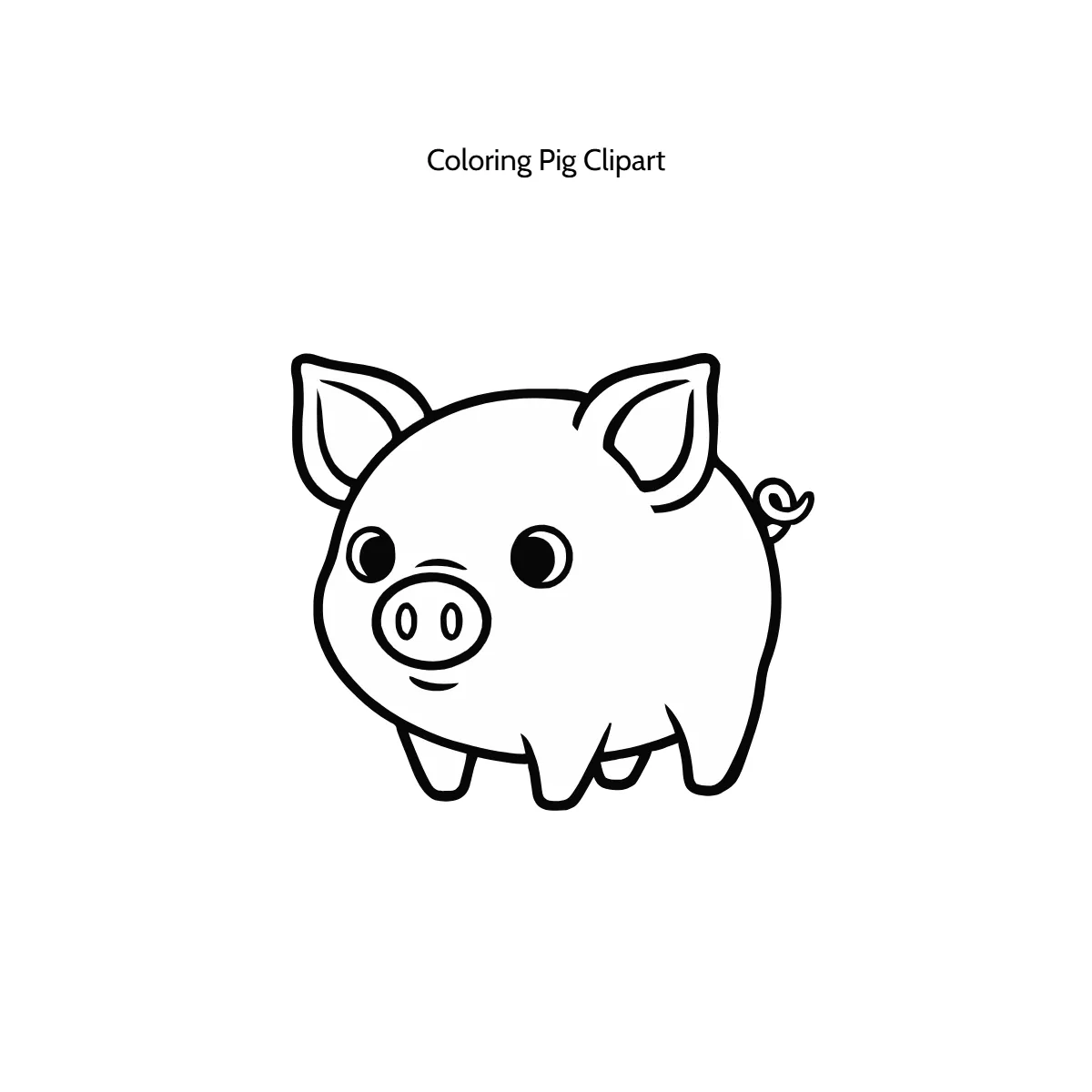Free Coloring Pig Clipart Template to Edit Online Free Coloring Pig Clipart Template to Edit Online