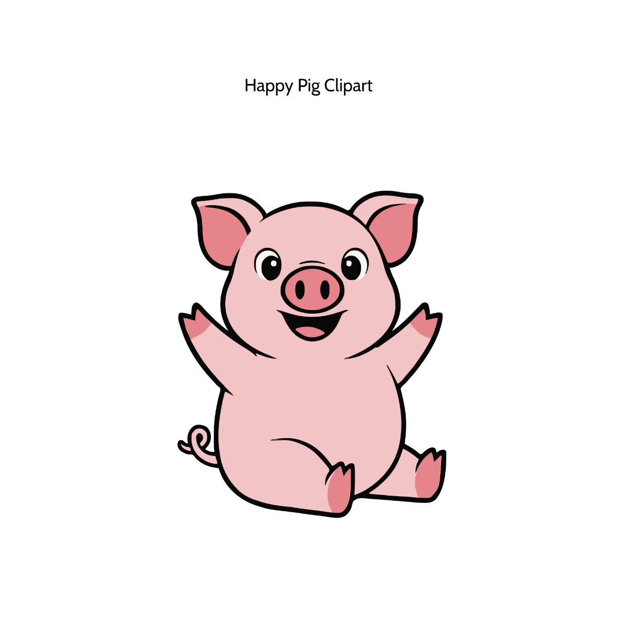 Free Happy Pig Clipart Template to Edit Online Free Happy Pig Clipart Template to Edit Online