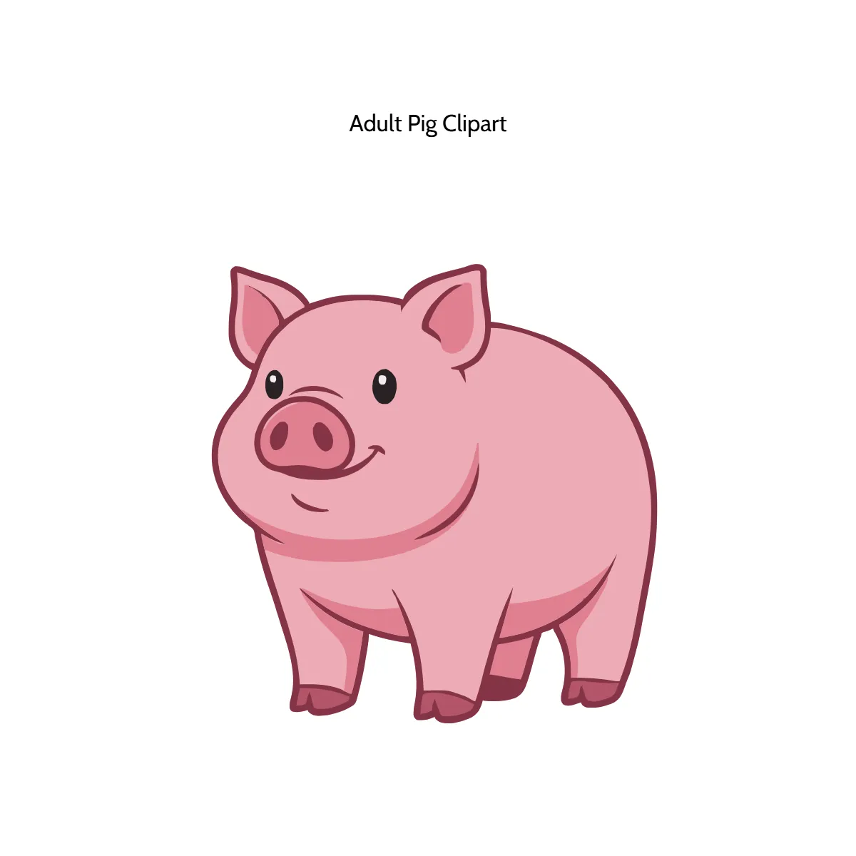 Free Adult Pig Vector Clipart (PNG, SVG) to Edit Online