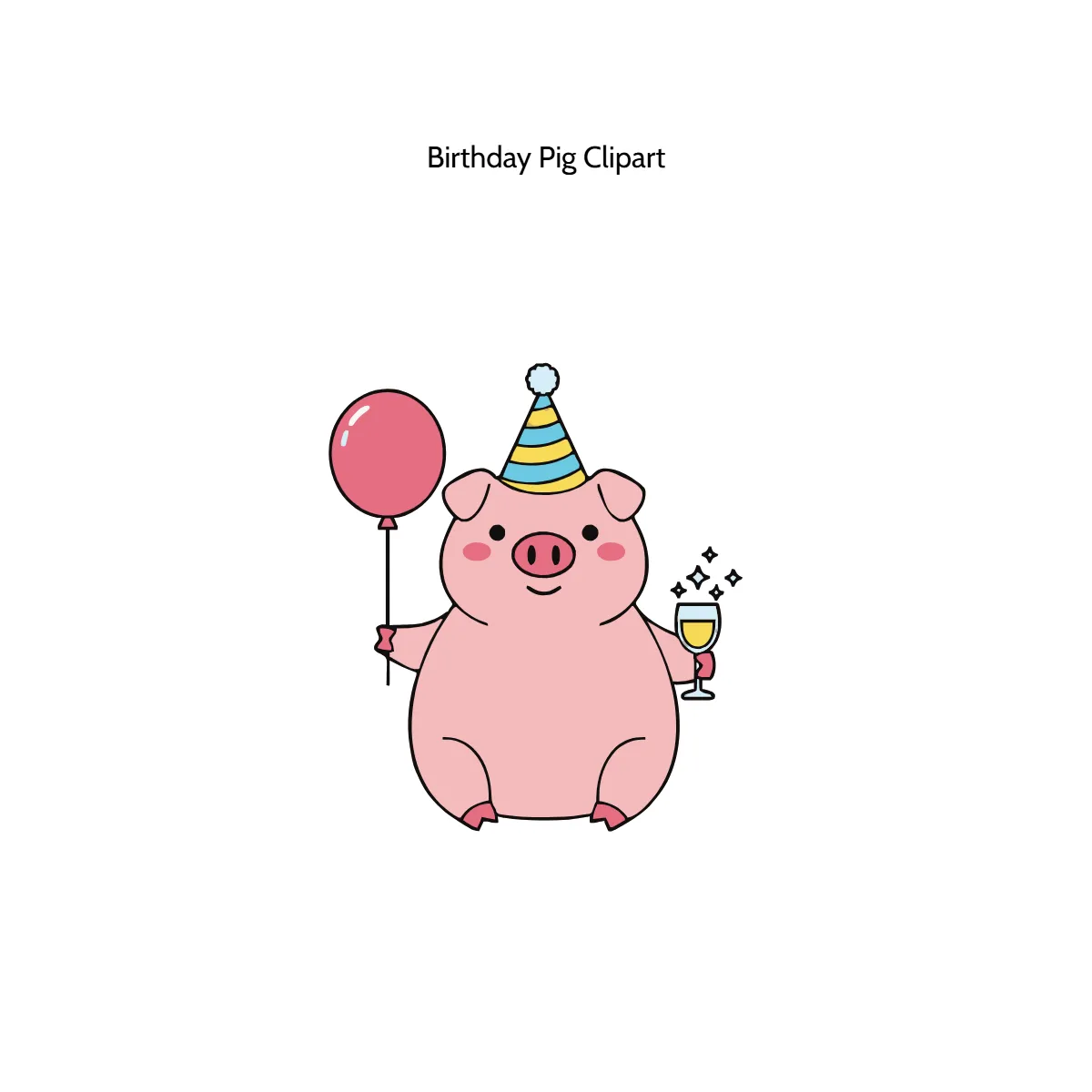 Free Birthday Pig Clipart Template to Edit Online Free Birthday Pig Clipart Template to Edit Online