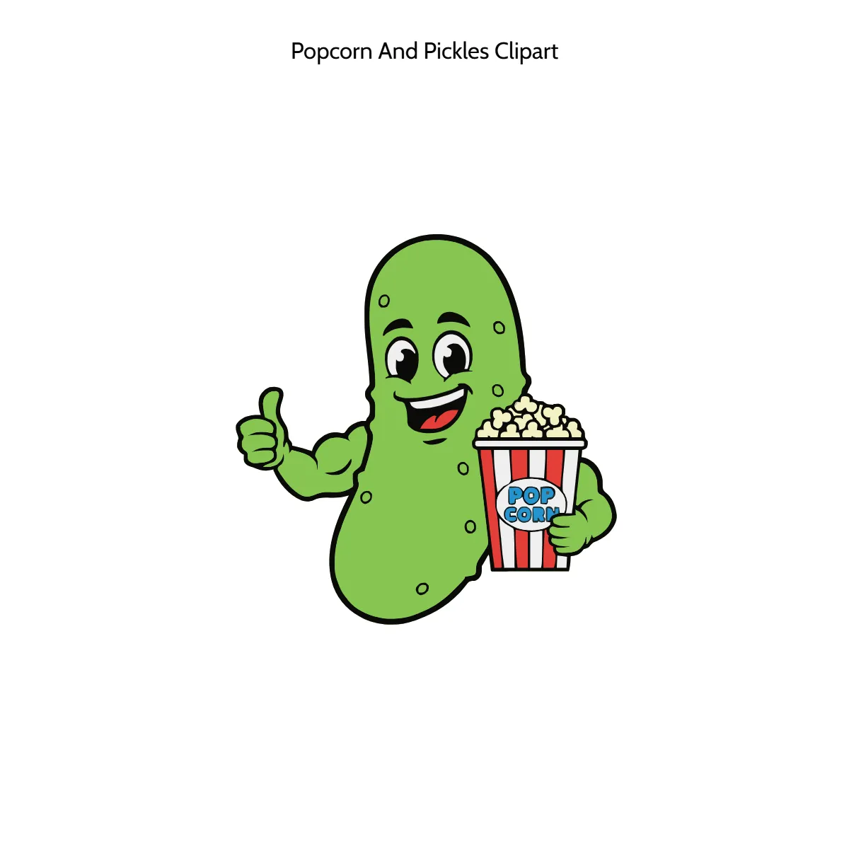 Free Popcorn And Pickles Vector Clipart (PNG, SVG) to Edit Online