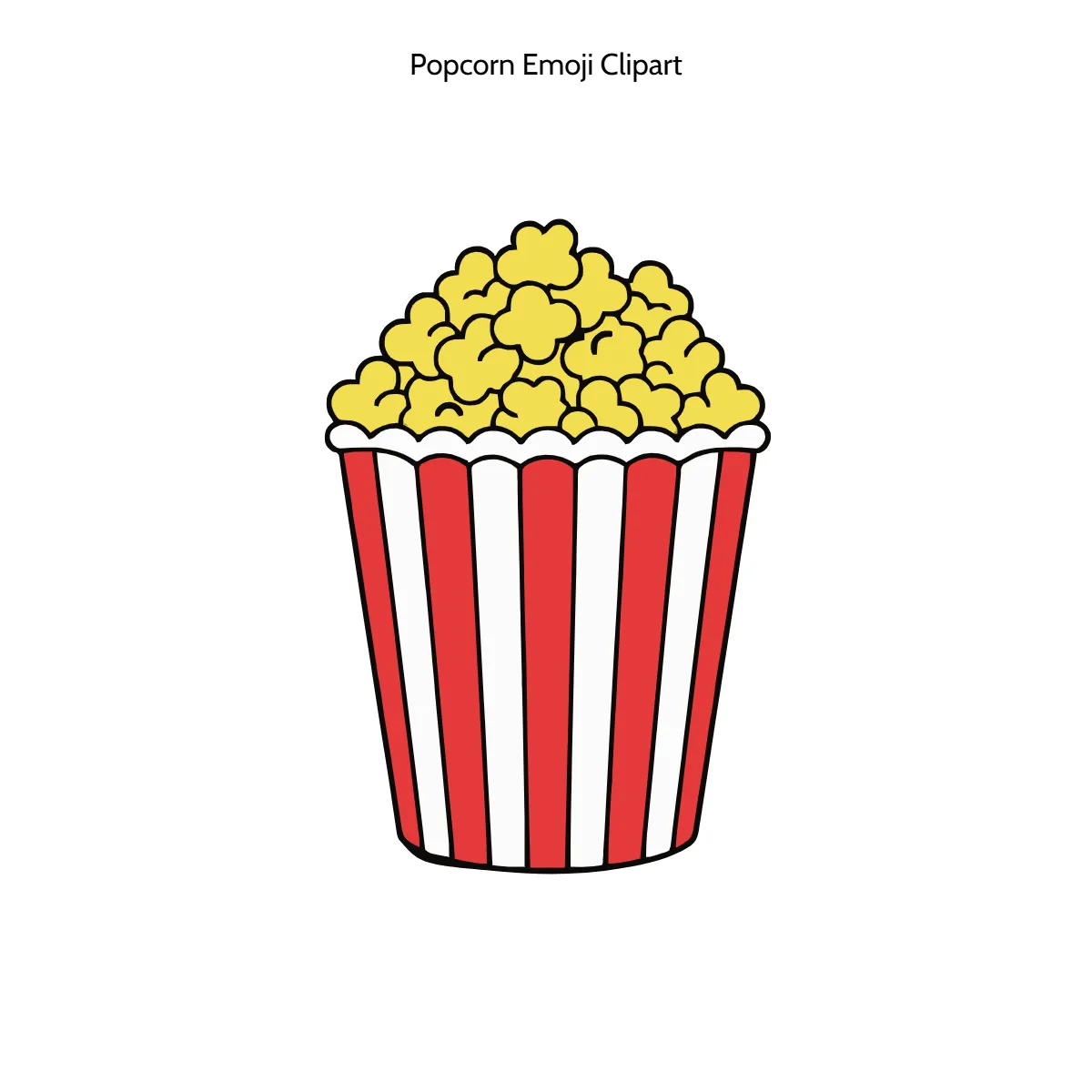 Free Popcorn Emoji Vector Clipart (PNG, SVG) to Edit Online