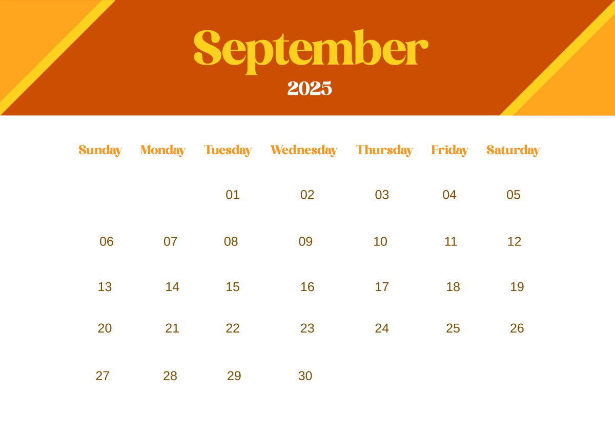 Free Professional September 2026 Calendar Template to Edit Online