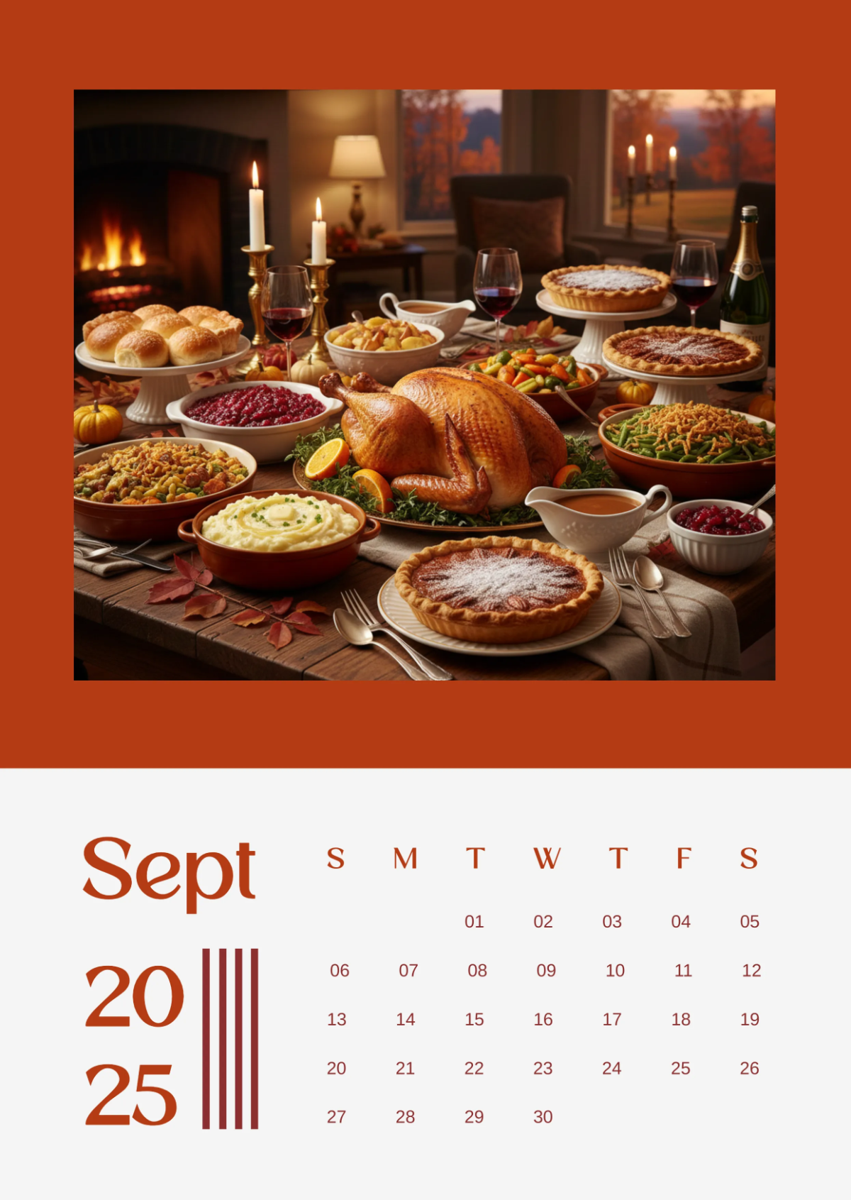 Free Festive September 2026 Calendar Template to Edit Online