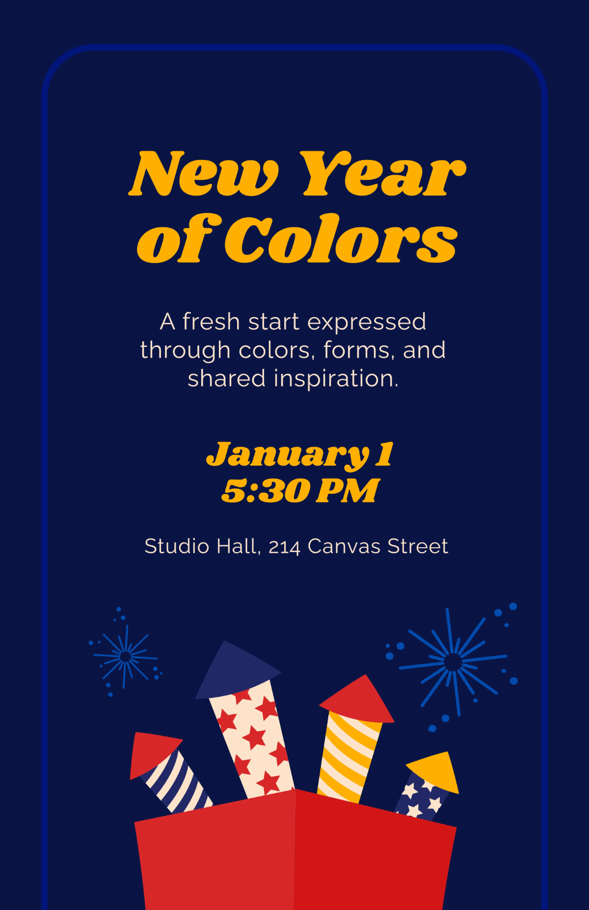 Free New Year Art Poster Template to Edit Online Free New Year Art Poster Template to Edit Online