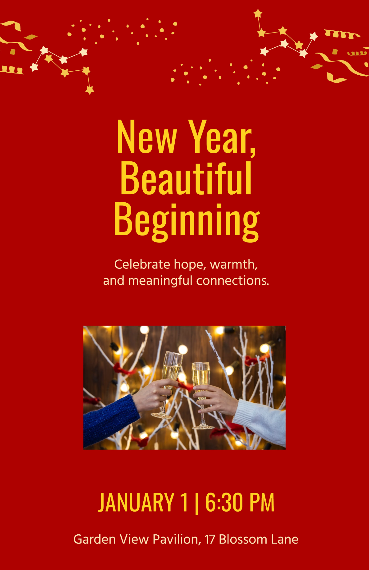 Free Beautiful New Year Poster Template to Edit Online Free Beautiful New Year Poster Template to Edit Online