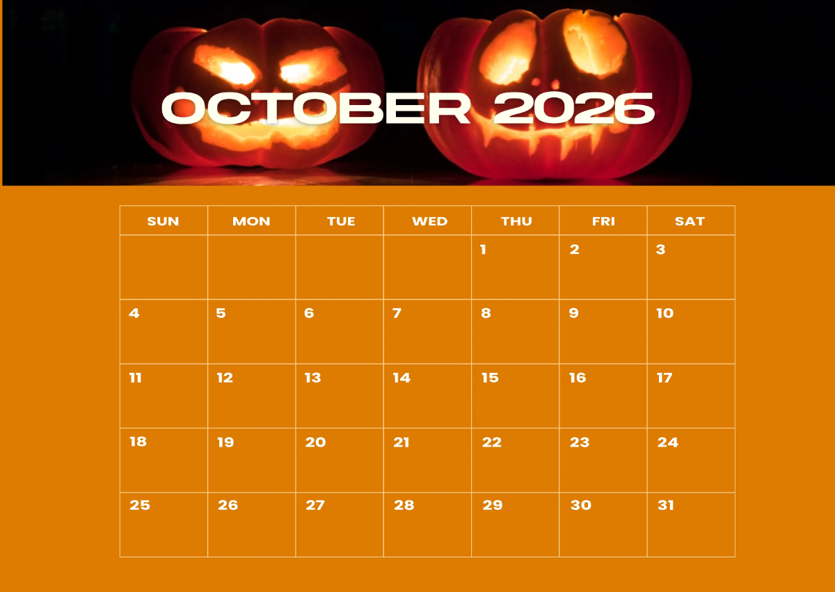 October 2026 Halloween Calendar Template October 2026 Halloween Calendar Template