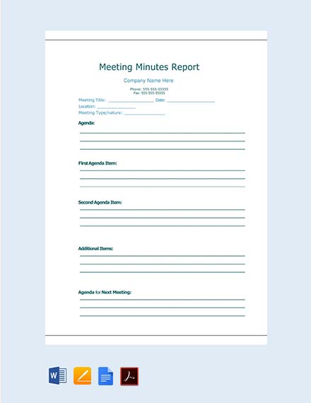 88+ FREE Meeting Minutes Templates | Download Ready-Made | Template.net