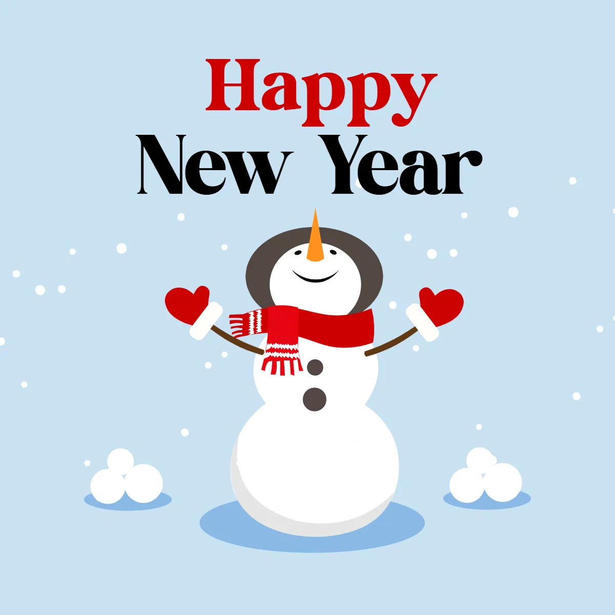 Free New Year's Eve Snowman Clipart Templates to Edit Online