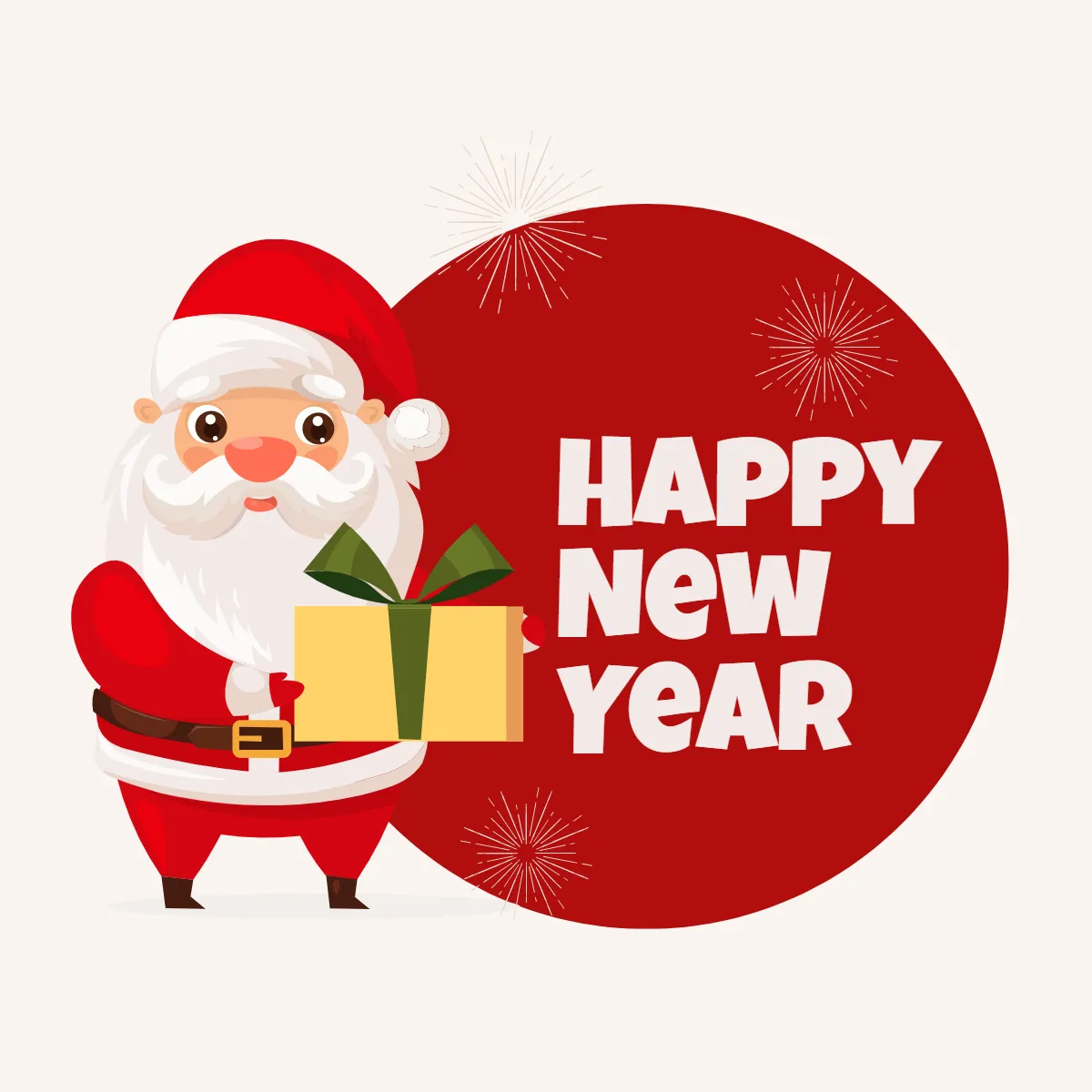 Free New Year's Eve Santa Clipart Templates to Edit Online
