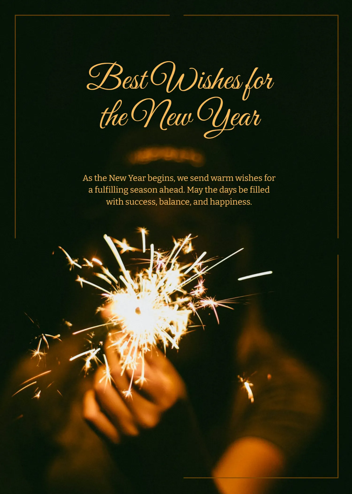 Free Best Wishes This New Year 2026 Template to Edit Online