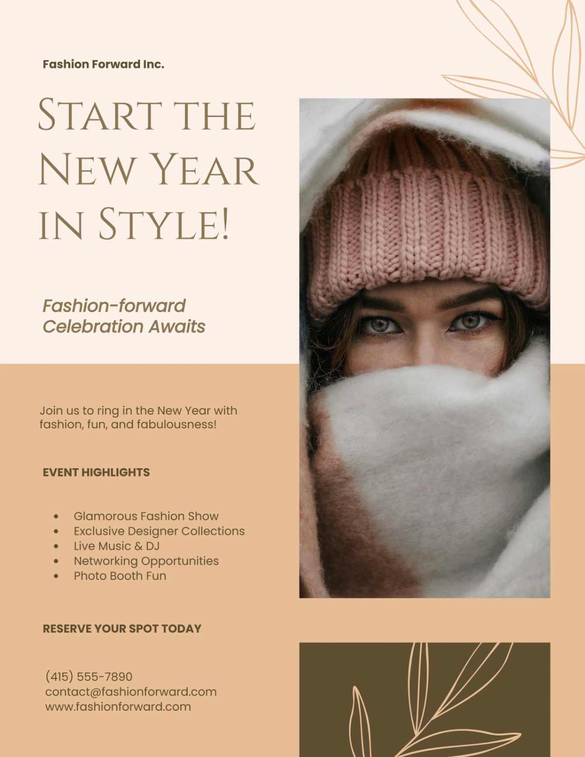 Free Aesthetic New Year Celebration Flyer Template to Edit Online