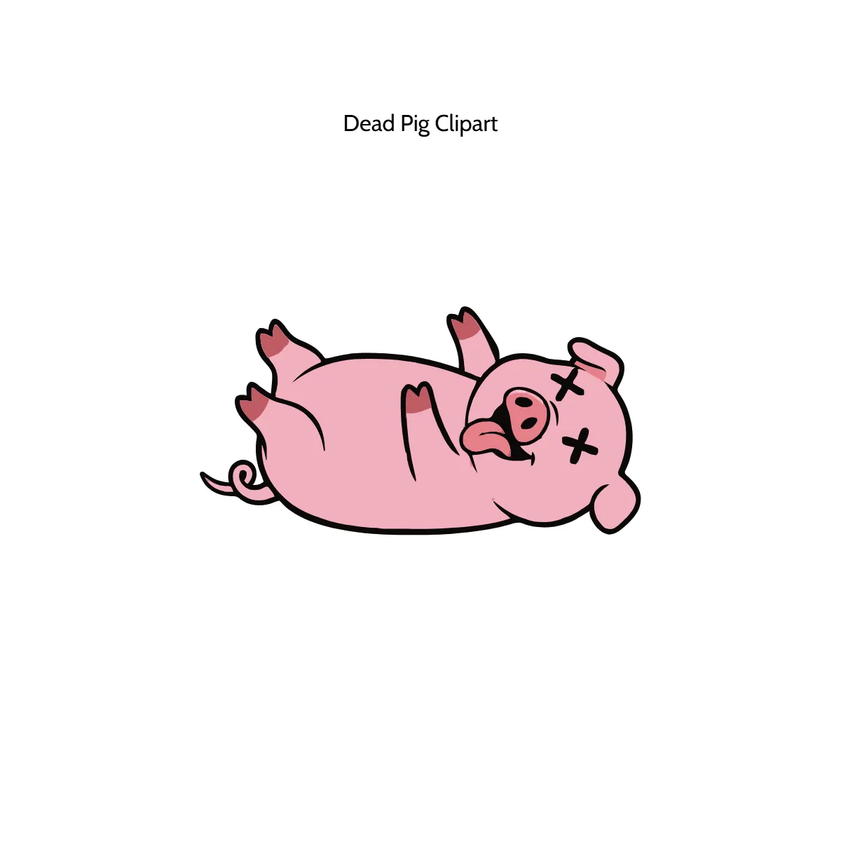 Free Dead Pig Vector Clipart (PNG, SVG) to Edit Online