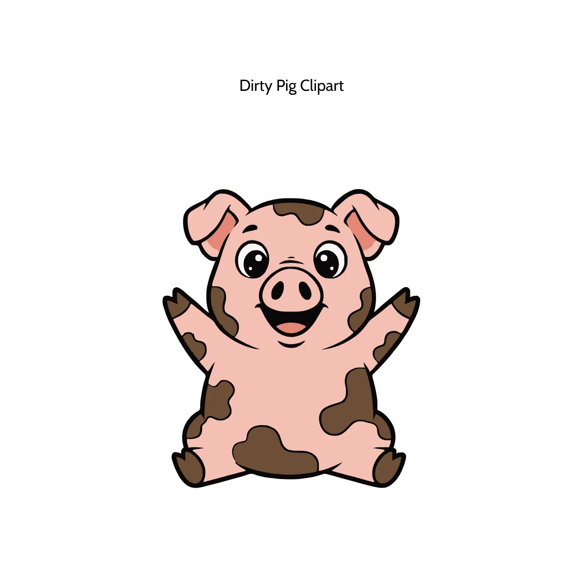 Free Dirty Pig Vector Clipart (PNG, SVG) to Edit Online