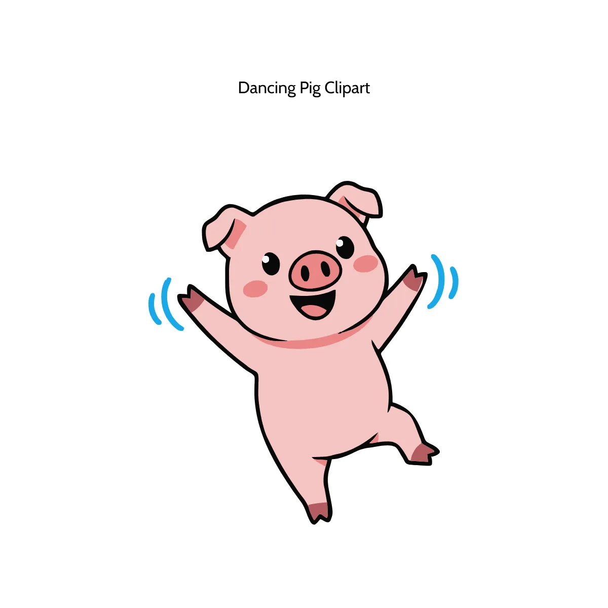 Free Dancing Pig Vector Clipart (PNG, SVG) to Edit Online