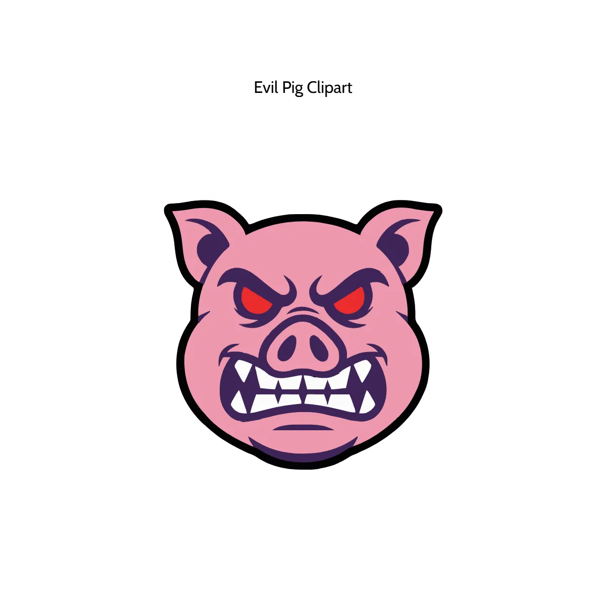 Free Evil Pig Vector Clipart (PNG, SVG) to Edit Online