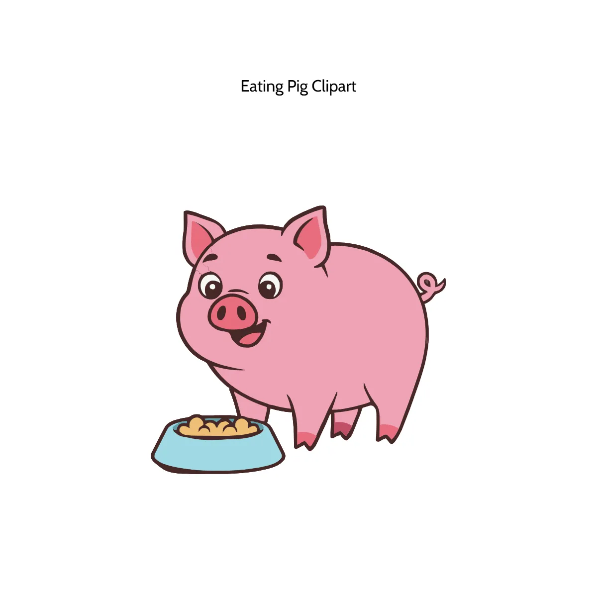 Free Eating Pig Vector Clipart (PNG, SVG) to Edit Online