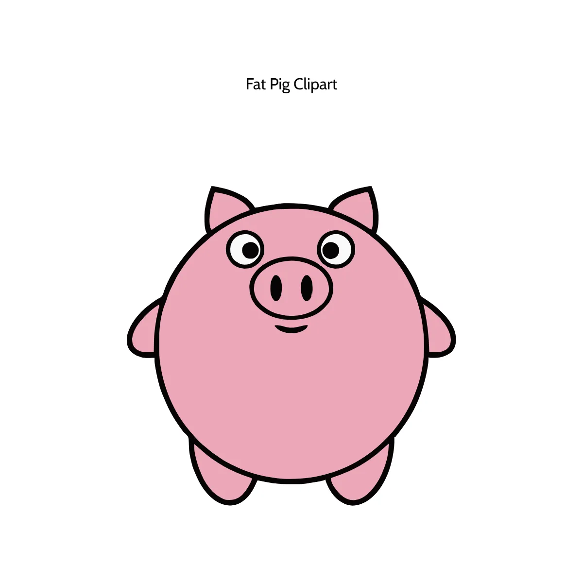 Free Fat Pig Vector Clipart (PNG, SVG) to Edit Online