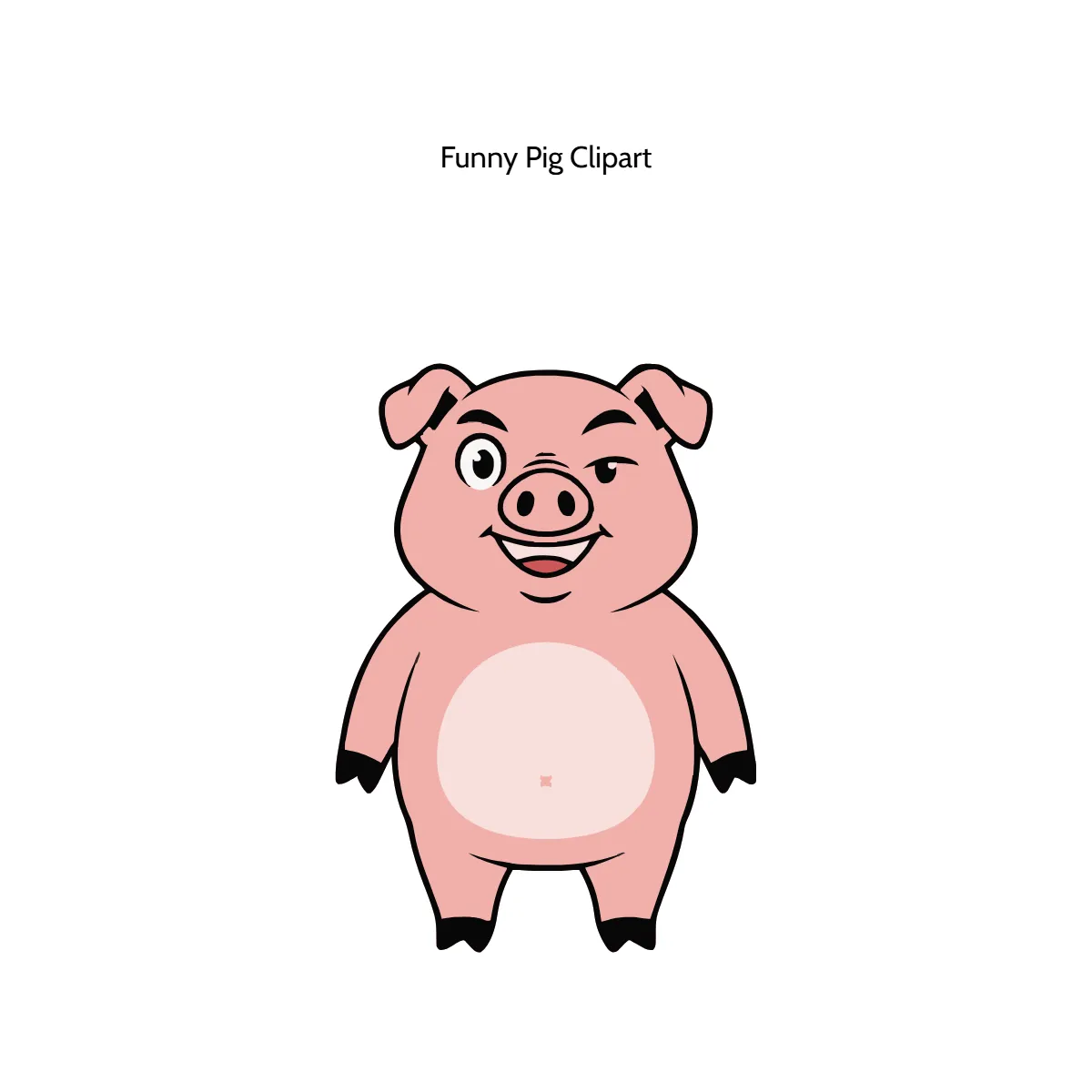 Free Funny Pig Vector Clipart (PNG, SVG) to Edit Online