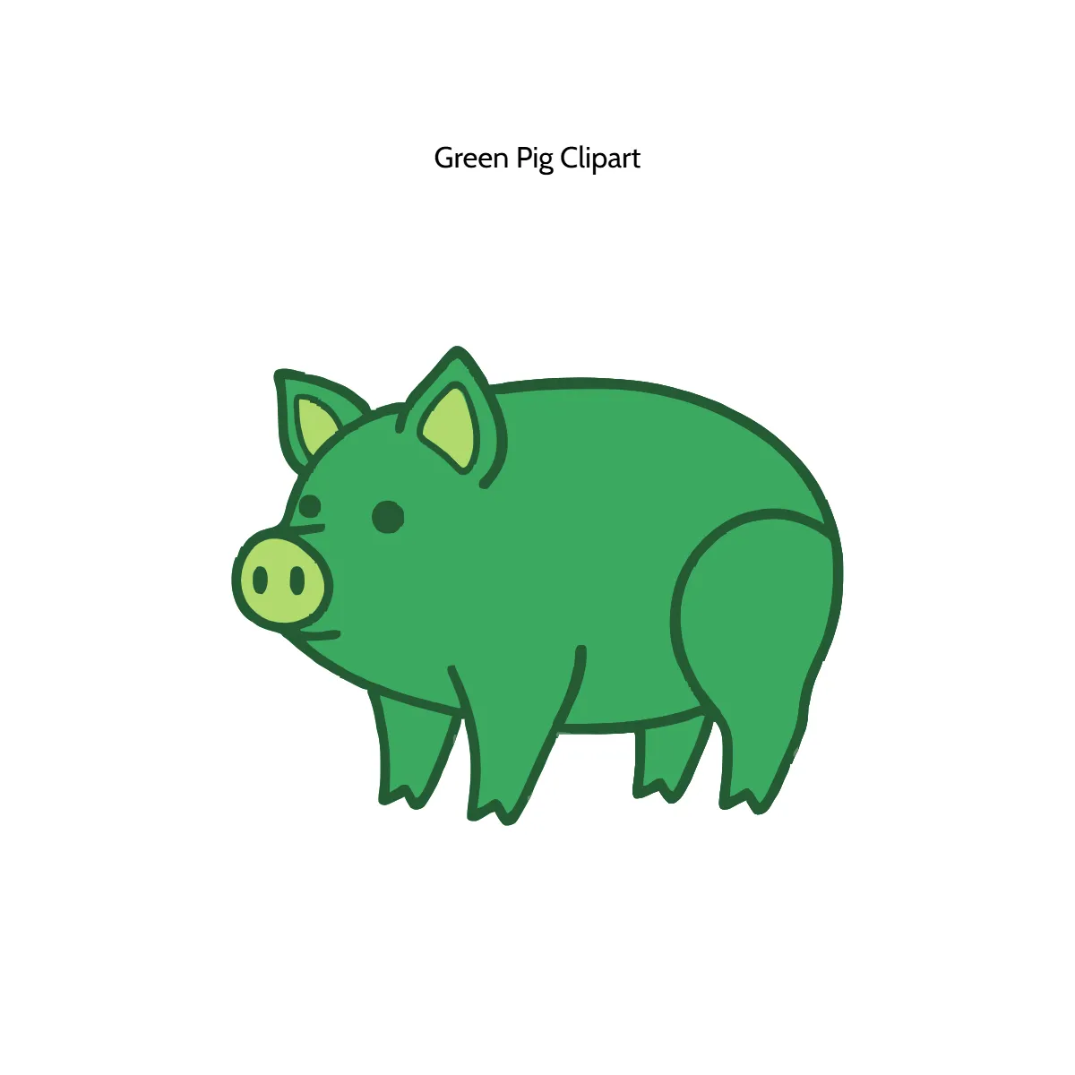 Free Green Pig Vector Clipart (PNG, SVG) to Edit Online