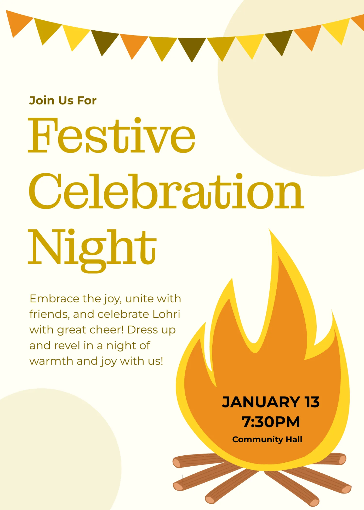 Free Creative Lohri Celebration Invitation Template to Edit Online Free Creative Lohri Celebration Invitation Template to Edit Online