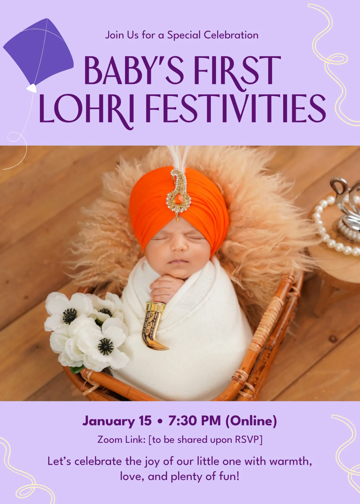 Free Baby First Lohri Invitation Template to Edit Online Free Baby First Lohri Invitation Template to Edit Online
