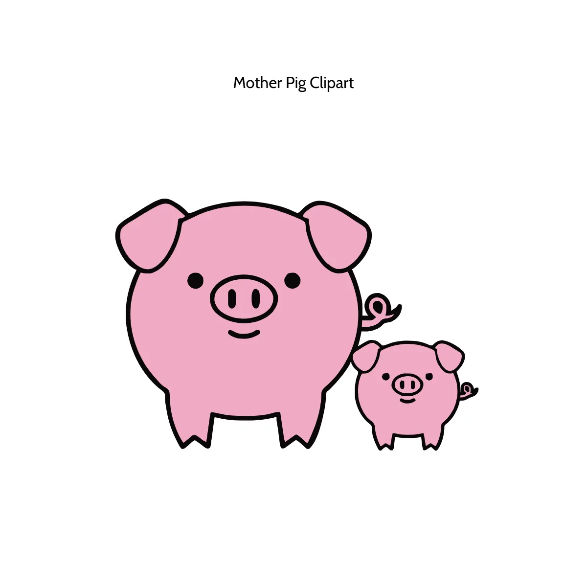 Free Mother Pig Vector Clipart (PNG, SVG) to Edit Online
