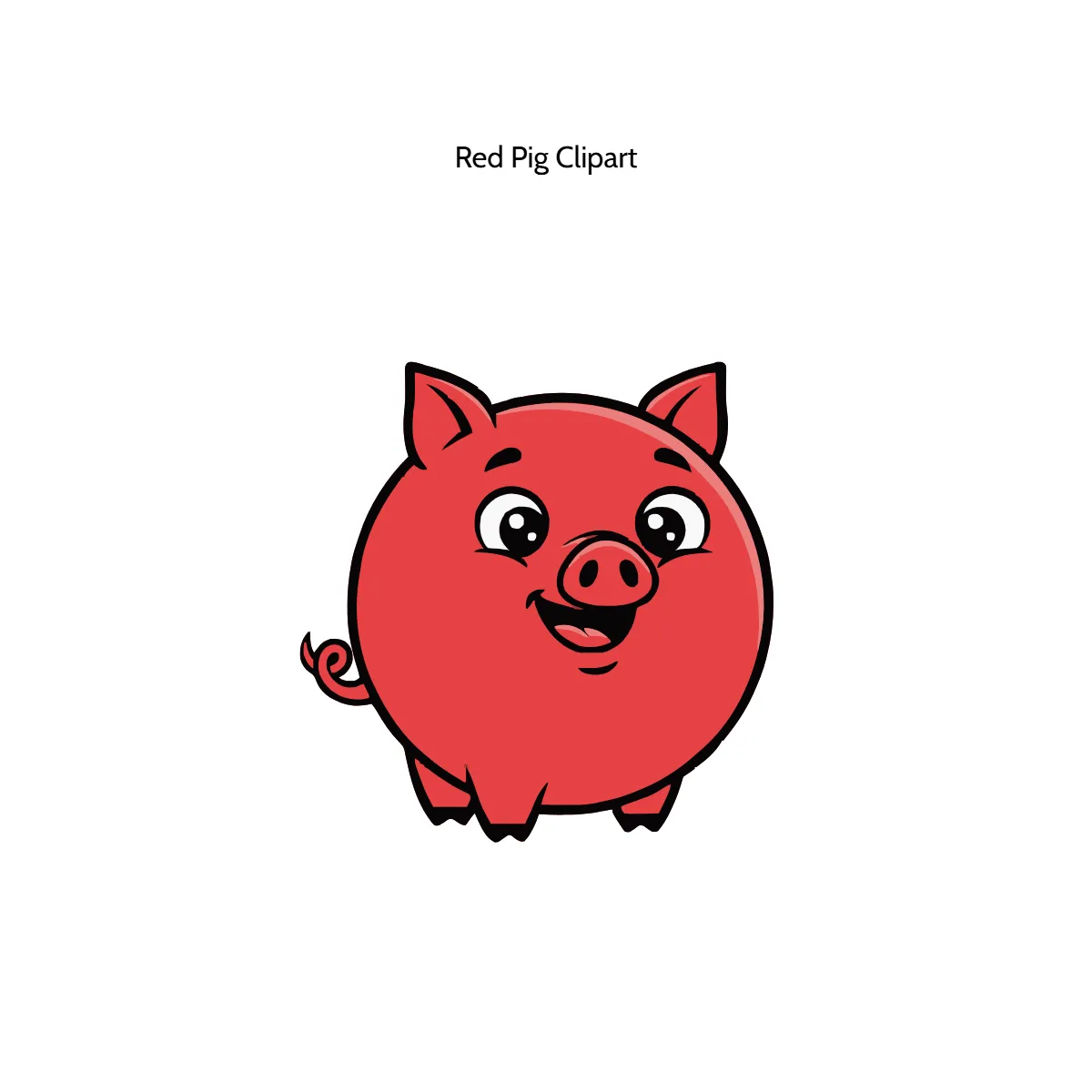 Free Red Pig Vector Clipart (PNG, SVG) to Edit Online